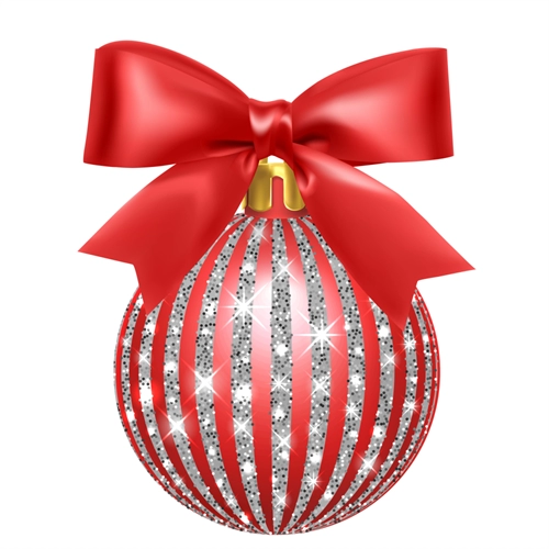 Christmas Decoration Striped Christmas Bauble Sticker